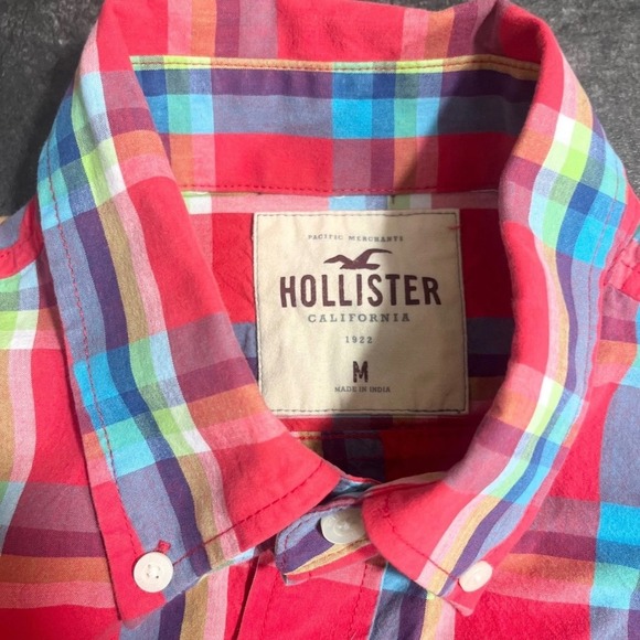 Hollister Plaid Button Down Shirt Lot Of 4 Men's Size M Long Sleeve 90's  Y2K - Picture 13 of 13